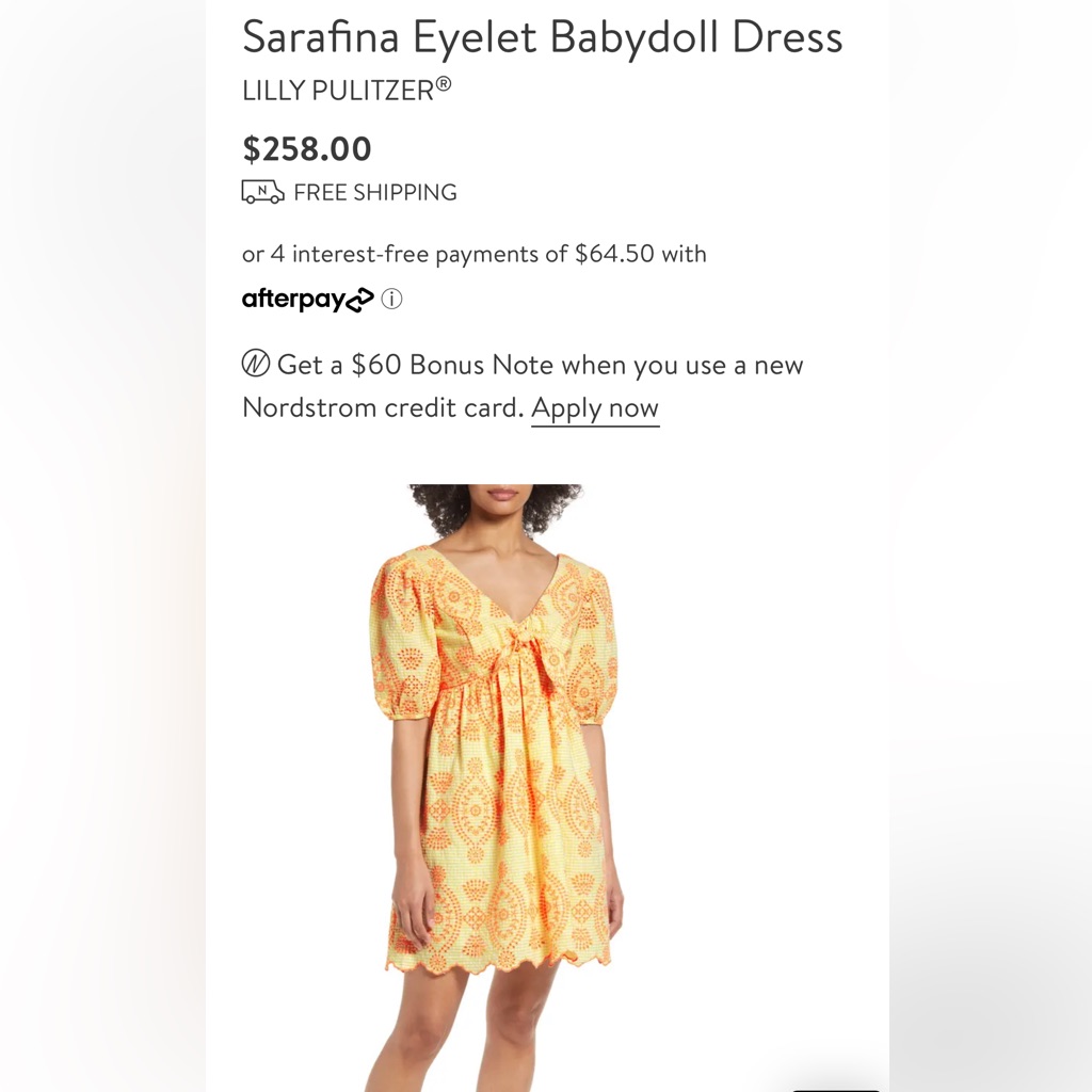 Lilly Pulitzer Sarafina Short Sleeve Dress Sz 12 Nwt